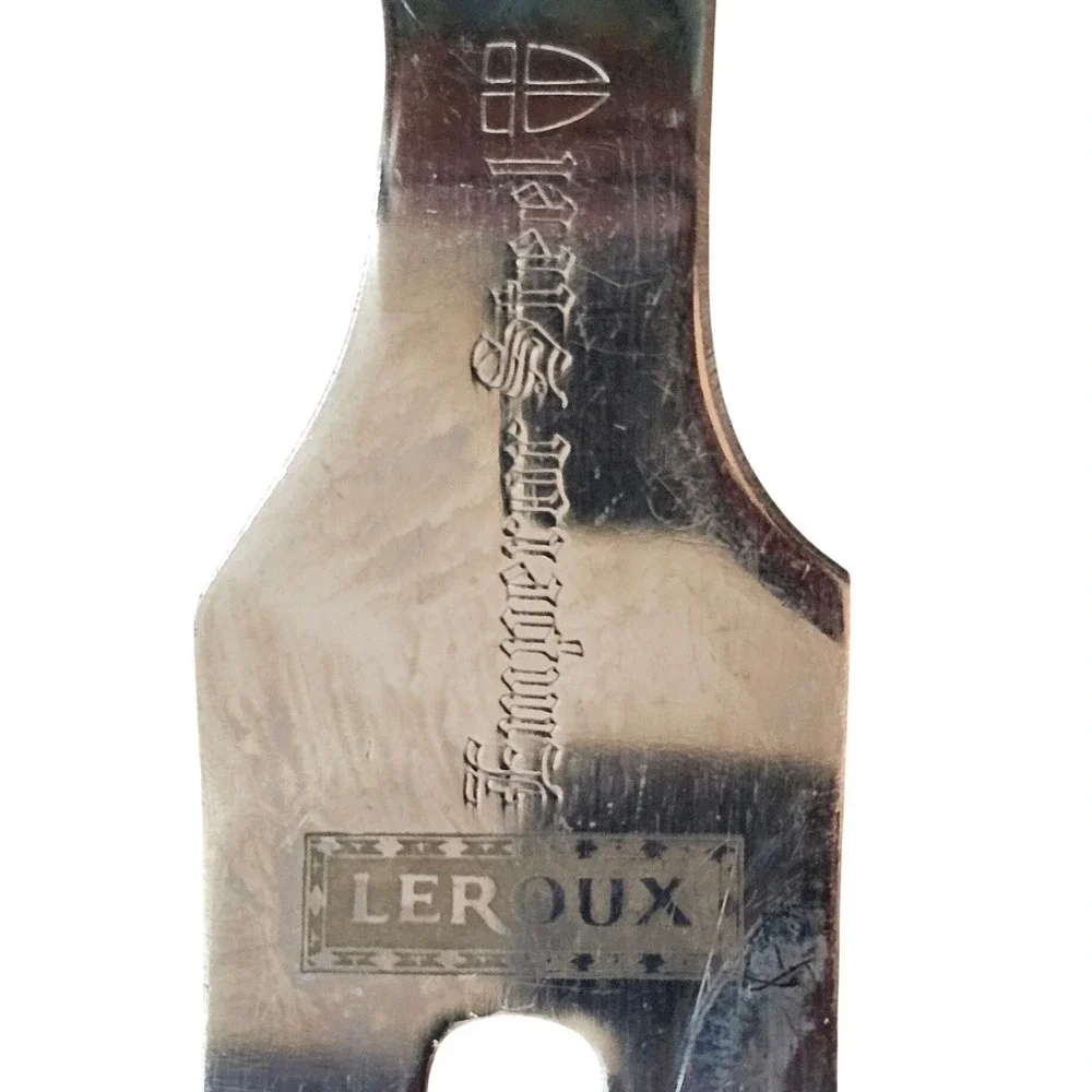 Leroux Emperor Steel Meat Carving Fork Stainless Japan Triple Rivet Wood Handle